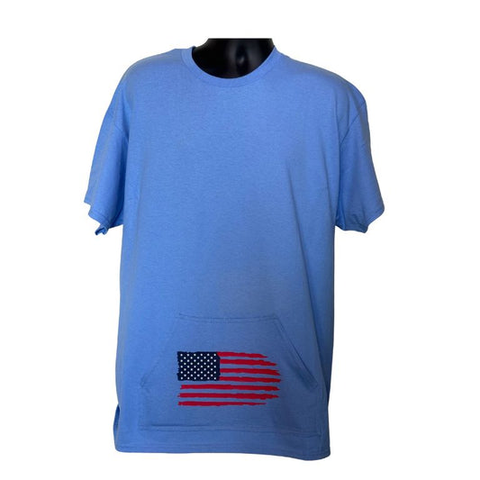 Light Blue Patriotic Short Sleeve