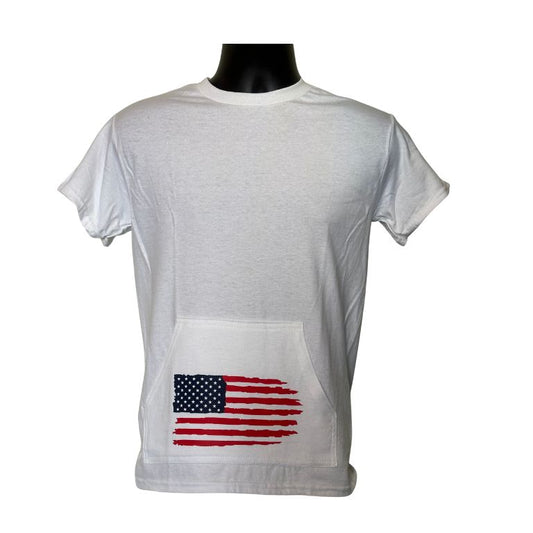 White Patriotic Short Sleeve